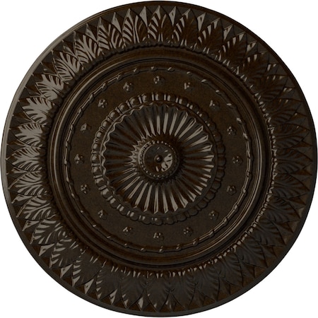 Christopher Ceiling Medallion, Hand-Painted Bronze, 26 5/8OD X 2 1/4P
